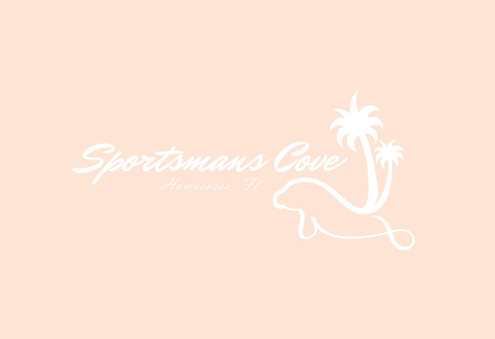 Sportsmans Cove logo on blush background