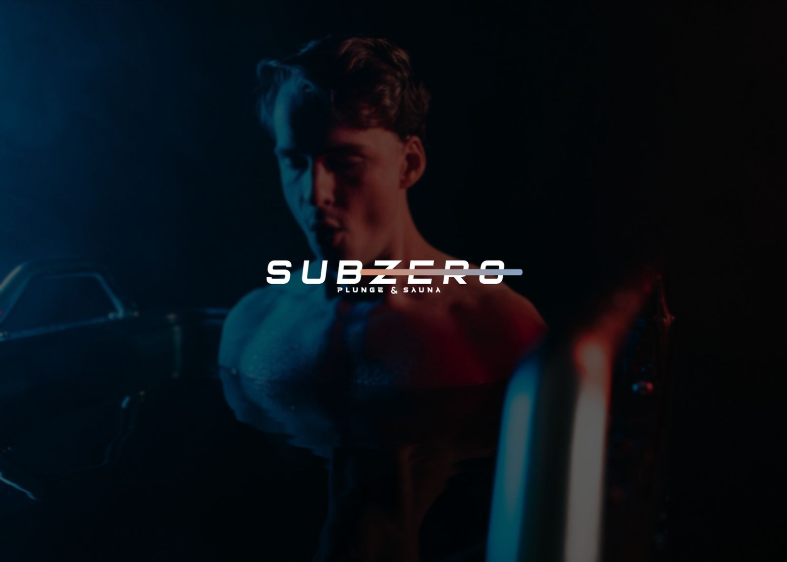 SubZero logo over a warm sauna scene