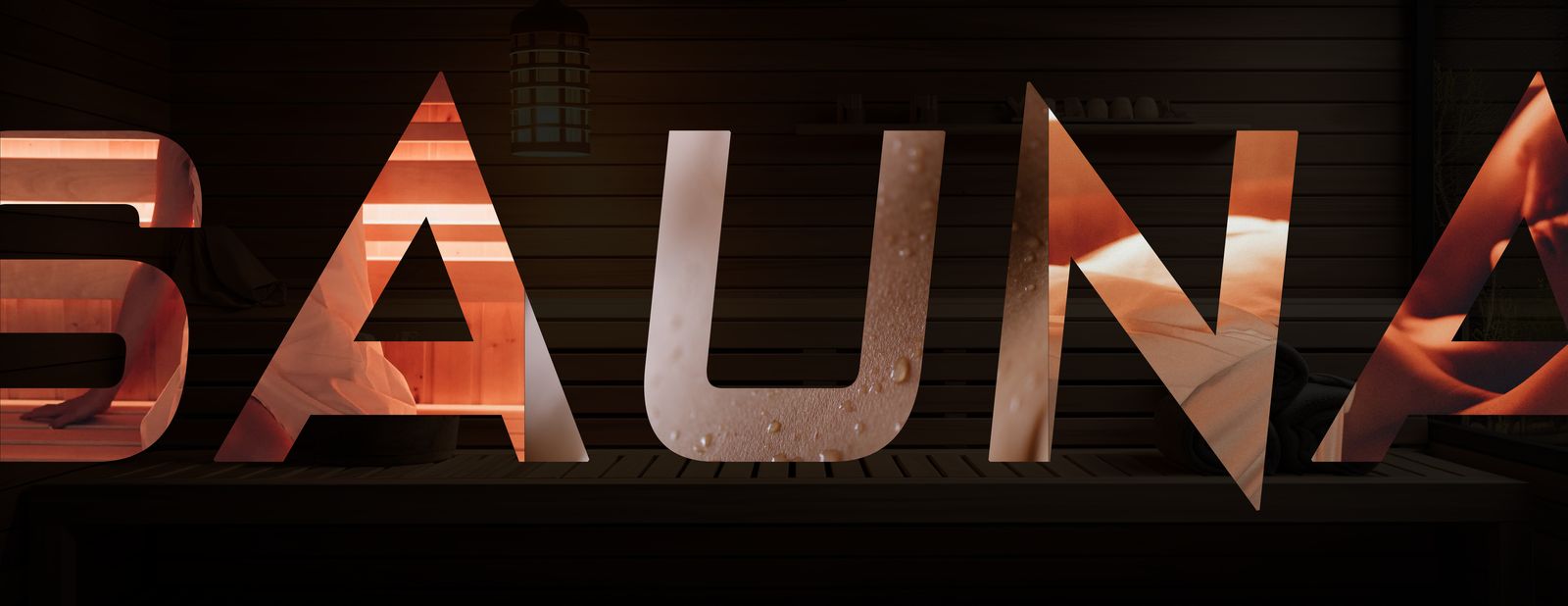 SubZero SAUNA typographic treatment, brand identity by Alex Papa